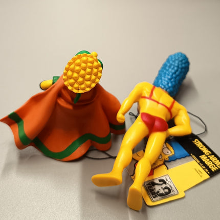 The Simpsons STRONG ARM MARGE & BART CUPCAKE KID 4" Mini Figure Toy Fox 2009