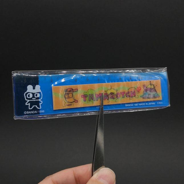 Bandai Tamagotchi 12cm Plastic Clear Ruler Blue – Stationery (1997, Rare, Pre-Owned)