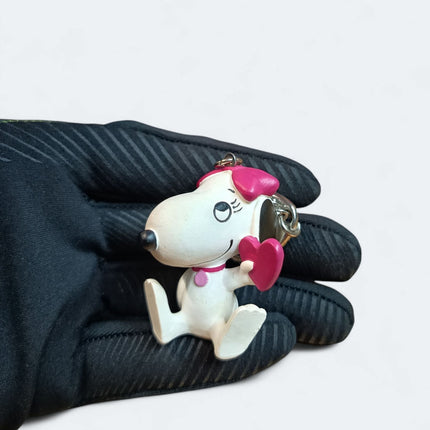 Peanuts Snoopy Sister Belle – 1.75" Keychain Charm (Schleich Germany, Pre-Owned)
