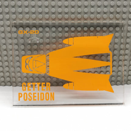 Bandai GX-20 Getter Poseidon 5.5" Acrylic DISPLAY PLATE STAND Getter Robot G