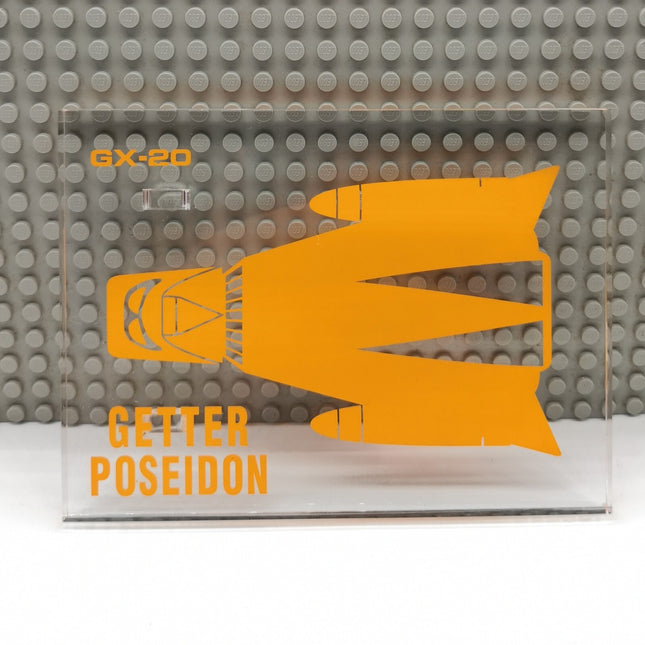 Bandai GX-20 Getter Poseidon 5.5" Acrylic DISPLAY PLATE STAND Getter Robot G
