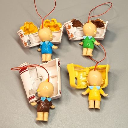 Kewpie Baby x 7-Eleven Cup Noodles Fish Ball – 2" Keychain Lot (Pre-Owned)