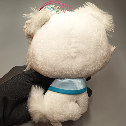 Sanrio Charmmy Kitty with Blue Polkadot Bow – 6" Plush (2005) (Pre-Owned)