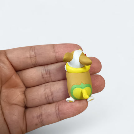 Pokemon Yamper Eating 1.5" Mini Figure – Munching Mascot (Takara Tomy, Pre-Owned)