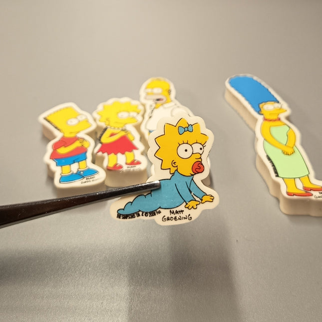 THE SIMPSONS FAMILY ERASERS Lot of 5 Mini Figure 2008 Fox Toy Collectible Rare