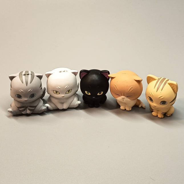 Kitty Cat Clips Lot of 5 – 1.5" Mini Figures Dollhouse & Stationery (Pre-Owned)