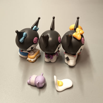 Sanrio Kuromi Cooking with Baku – 2" Figure (Lot of 3, 2022) (Pre-Owned)