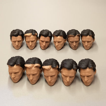 Mezco One 12 Dark Knight BRUCE WAYNE HEAD SCULPT PARTIALLY Painted Lot of 11