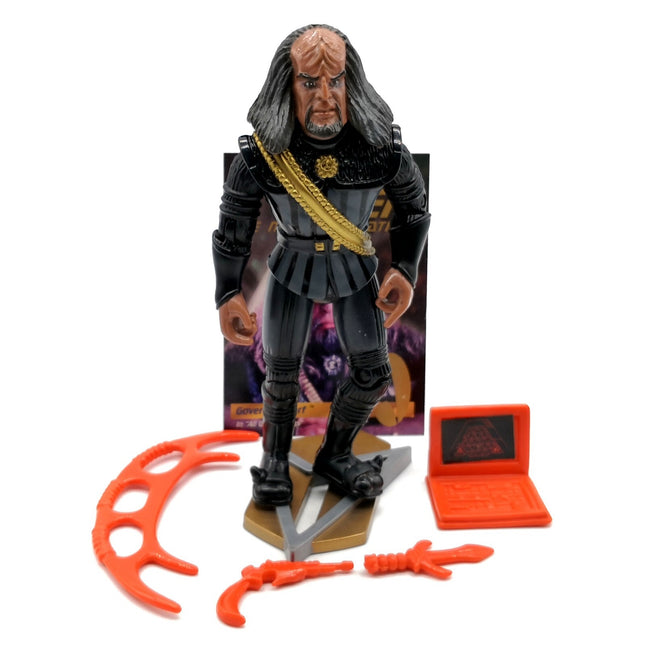 Star Trek GOVERNOR WORF Klingon 4.5" Figure Accessories Bat'telh Disruptor 1995