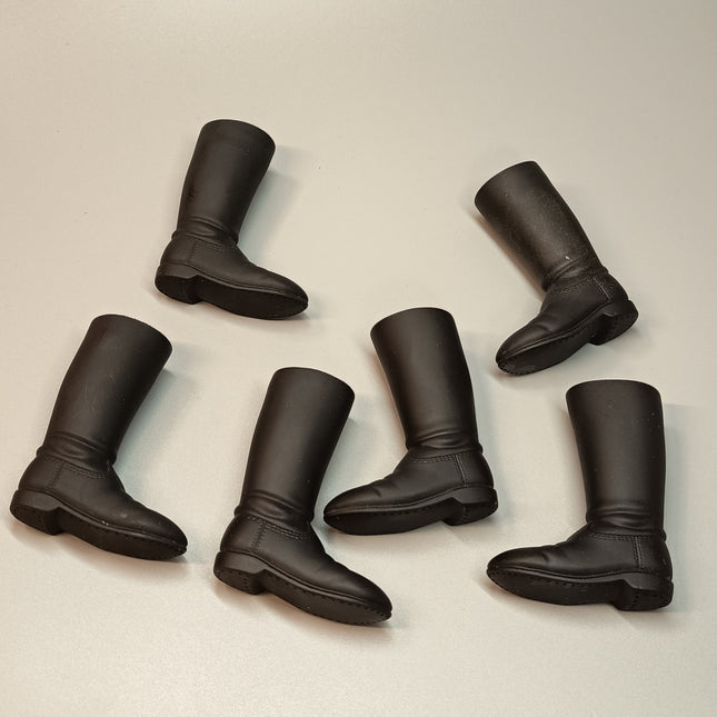 1/6 Scale Black Boots Shoes – Lot of 3 Pairs (Pre-Owned)