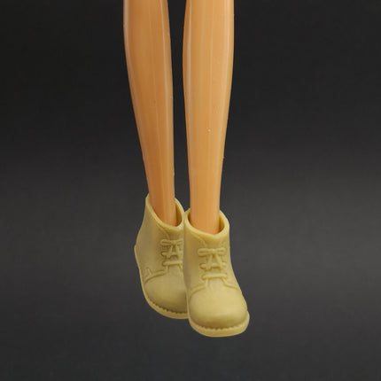 1/6 Scale Female Doll Flat Shoes Casual Khaki Ankle Boots – for 11" Doll (Pre-Owned)