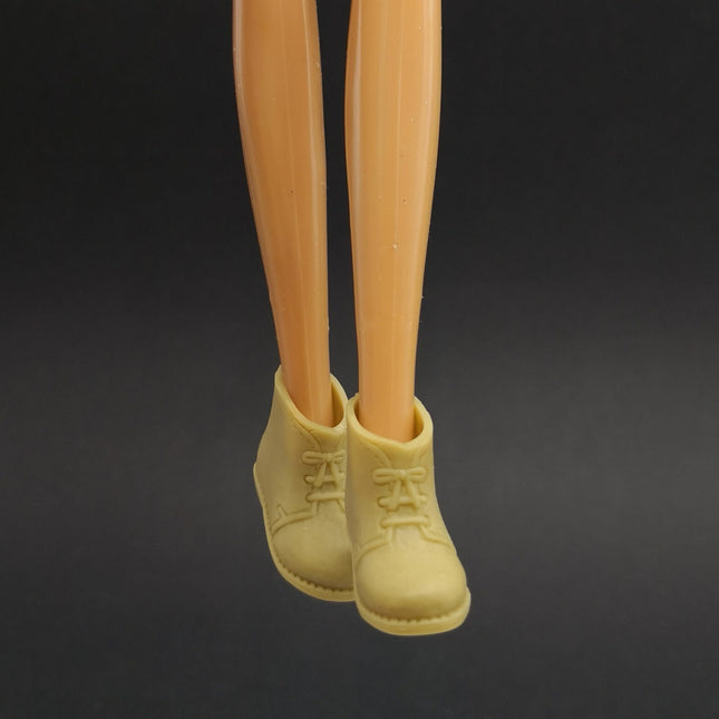 1/6 Scale Female Doll Flat Shoes Casual Khaki Ankle Boots – for 11" Doll (Pre-Owned)