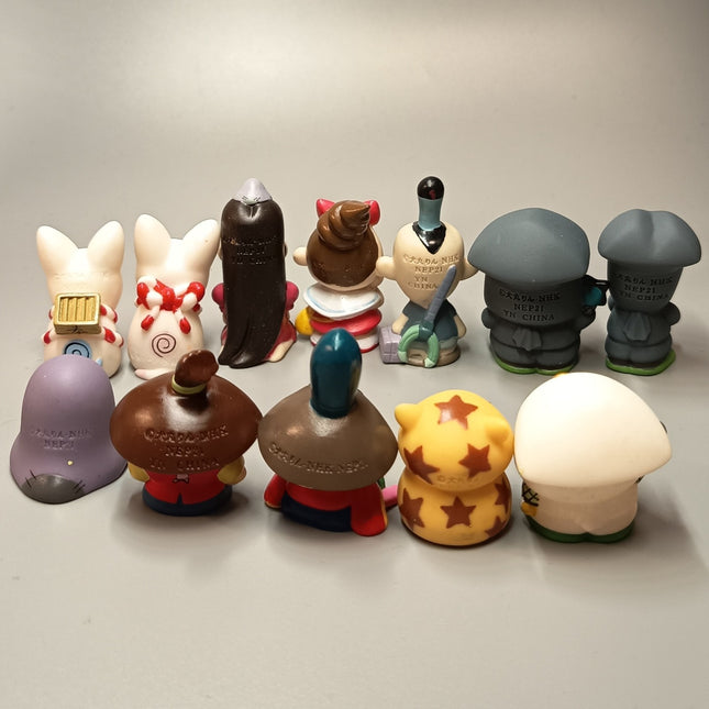 OJARUMARU Lot of 12 FINGER PUPPET 1.5" Mini Figure Anime Toy Collectible Rare