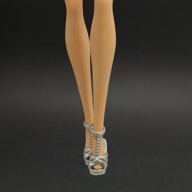 1/6 Scale Gray Strappy Sandal Heels with Ankle Strap – for 11" Doll (Pre-Owned)