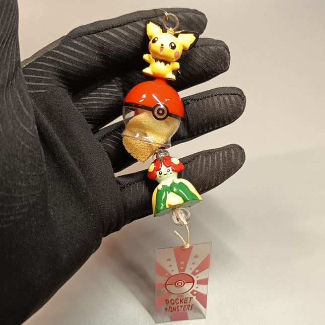 Pokemon Pichu & Bellossom Wind Chime – Hanging Decor (Banpresto, Pre-Owned)