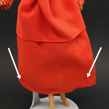 1/6 Scale 90s Red Dress with High Collar – Retro Party Fashion (Pre-Owned)