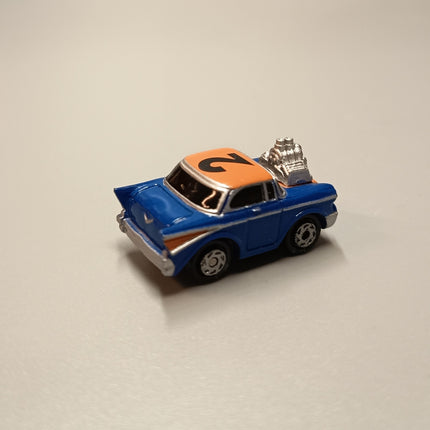 Micro Machines 1992 Turbo Wheels Hot Rod #2 Blue – w Normal Chassis (Rare, Pre-Owned)