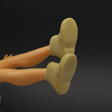 1/6 Scale Female Doll Flat Shoes Casual Khaki Ankle Boots – for 11" Doll (Pre-Owned)