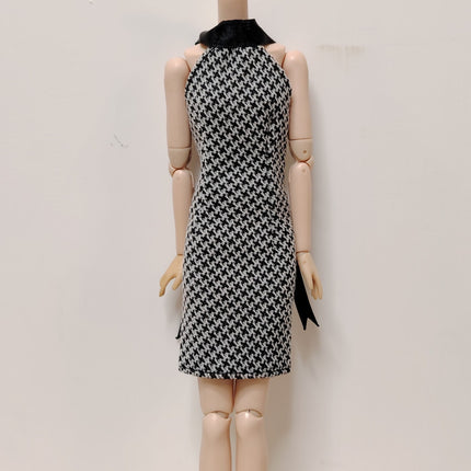 1/6 Scale Black White Halter Dress – Fashion for Dollfie (Japan, Pre-Owned)