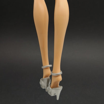 1/6 Scale Gray Strappy Sandal Heels with Ankle Strap – for 11" Doll (Pre-Owned)