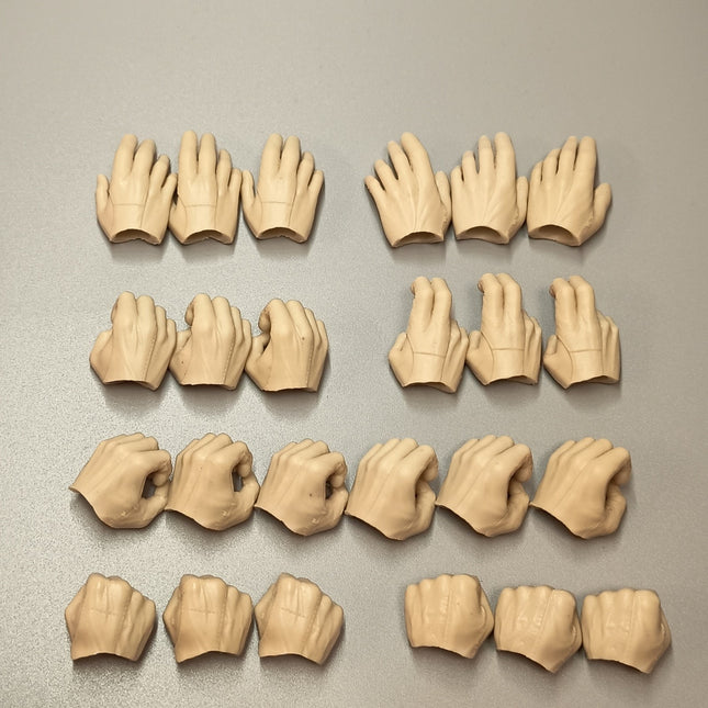 1/6 Scale Hands Unpainted Part – Lot of 24 for 12" Figure (Pre-Owned)