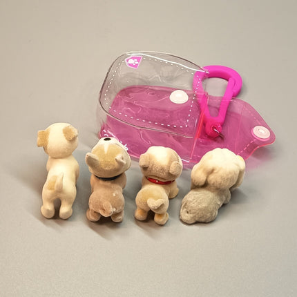 Puppy In My Pocket Bulldog & Boxer 1.5" Figures – Miniature Pets Lot of 4 (Pre-Owned)