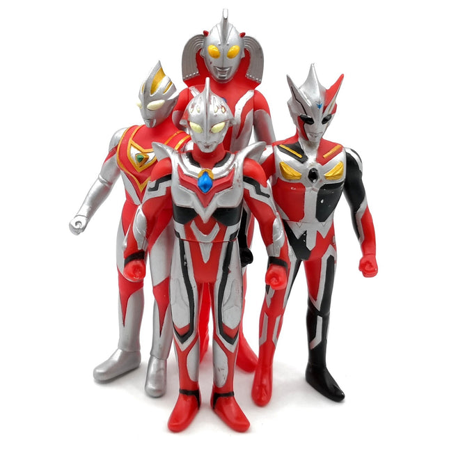 Lot of 4 Bandai Ultraman 4.5" Mini Figure – Nexus Dark Faust Gaia Mother 2004 (Pre-Owned)