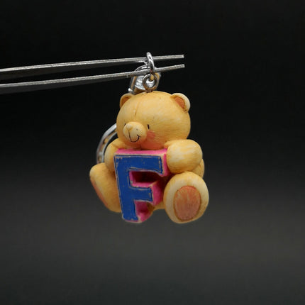 Forever Friends Initial Letter "F" Keyring – Teddy Bear (Hallmark, Pre-Owned)