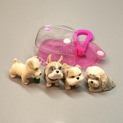 Puppy In My Pocket Bulldog & Boxer 1.5" Figures – Miniature Pets Lot of 4 (Pre-Owned)