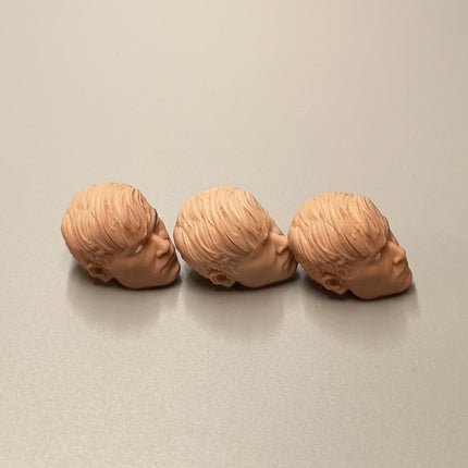 Mezco One:12 GI Joe Storm Shadow Unmasked Head Sculpt – Unpainted Lot of 3 (Pre-Owned)