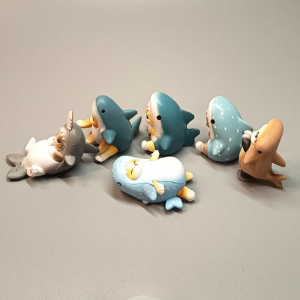 Mofusand Cat in Shark Costume 2" Mini Figures – Lot of 5 (Pre-Owned)
