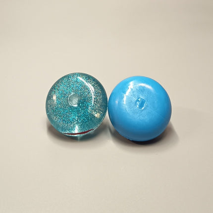Square Enix Dragon Quest BLUE SLIME GLITTER & BLUE 1" Mini Figure Lot of 2