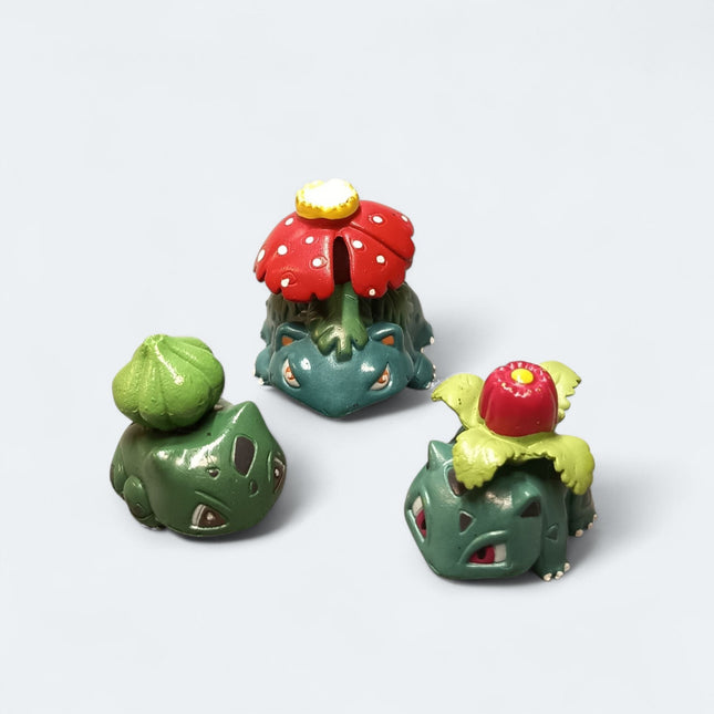 Lot of 3 Pokemon Bulbasaur Ivysaur Venusaur – Mini Figure R/L (Pre-Owned)