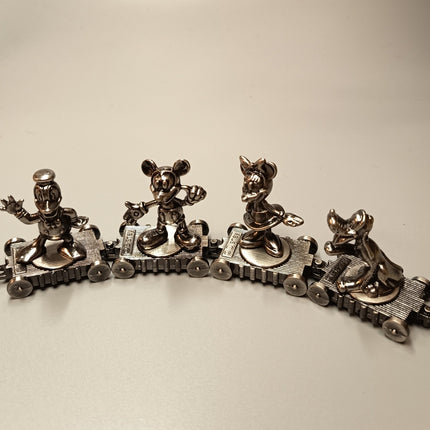 Disney Dark Metal Diecast Train – Lot of 4 Mickey & Minnie Figures (Pre-Owned)