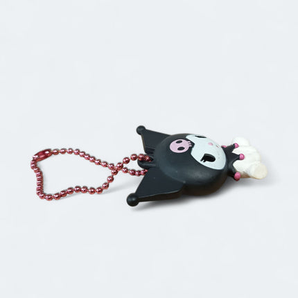Sanrio Kuromi Flat 3D Charm – 1.75" Keychain (2021, Pre-Owned)