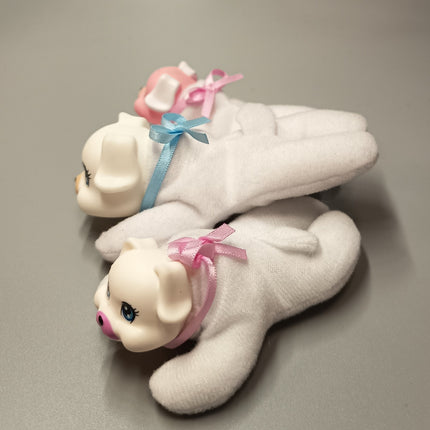 Puppy Surprise White Baby Dogs 3" Mini Plush – Lot of 3 Replacements (Pre-Owned)
