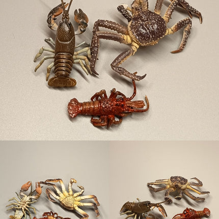 Yujin Realistic Miniature Lobster Crayfish King Crab – Lot of 3 (Pre-Owned)