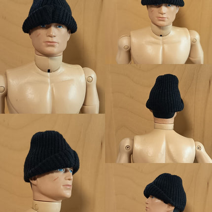 1/6 Scale Black Beanie Hat Cap – for 12" Action Figure (Pre-Owned)
