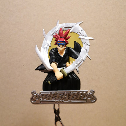 Bandai BLEACH RENJI ABARAI 3" Mini Figure w Mini Stand 2005 Anime Collectible