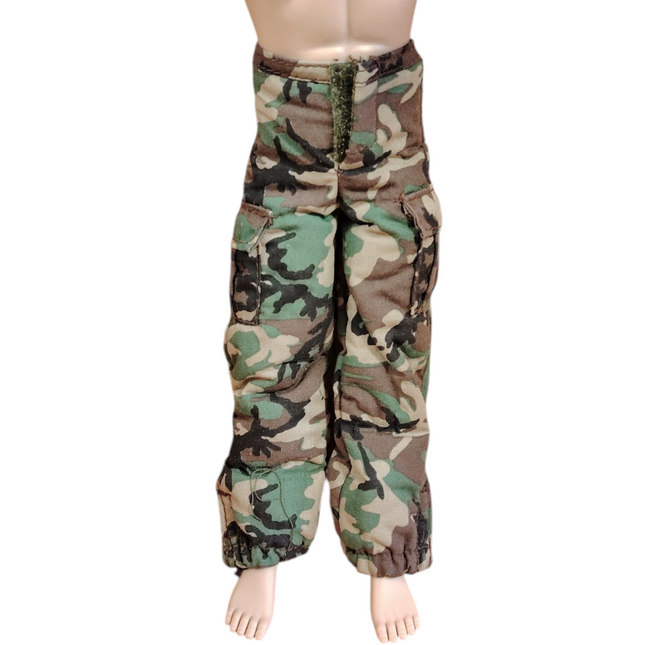 1/6 Scale Male Dark Camo Cargo Pants – Soldier Winter Clothes (Pre-Owned)