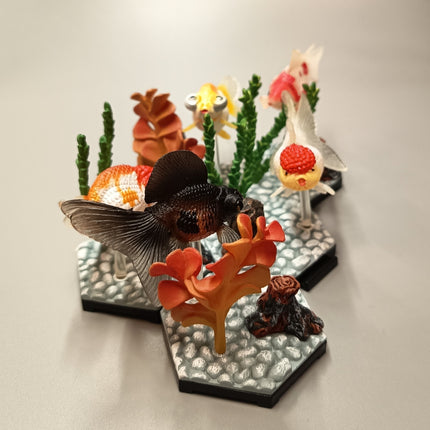 GOLDFISH Aquarium Lot of 5 Diorama Mini Figure ORANDA CELESTIAL EYE TELESCOPE