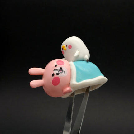 Kanahei’s Small Animal Pink Rabbit & White Chick Sleeping 2" Mini Figure (Pre-Owned)
