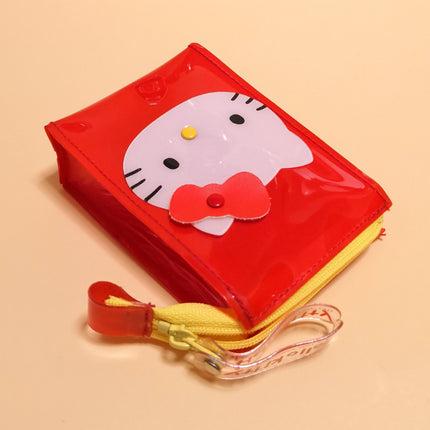 Vintage Sanrio Hello Kitty Red Vinyl Bag – 4.5" Zipper Pouch (1995, Pre-Owned)