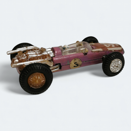Vintage Cooper Maserati 2.5" Figure Purple – Diecast Race Car No.03 HK (Fair, Pre-Owned)