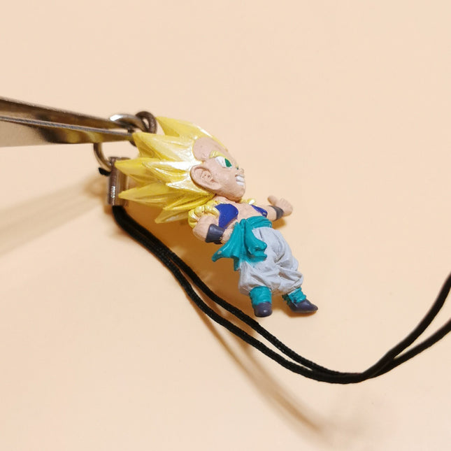 Dragon Ball GOTENKS SUPER SAIYAN KEYCHAIN 1.5" Mini Figure CHARM Toy Bandai