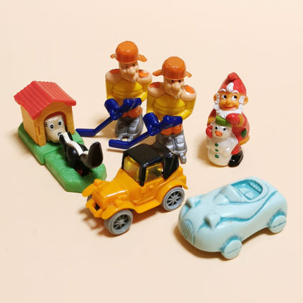 Kinder Surprise Toy Lot of 6 Assorted – 1.5" Mini Figures (Pre-Owned)