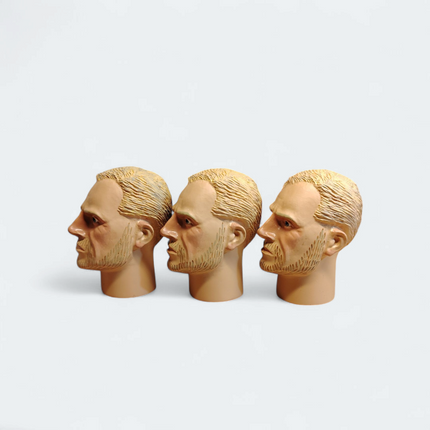 1/6 Scale Male Painted Head Sculpt – Lot of 3 (Pre-Owned)