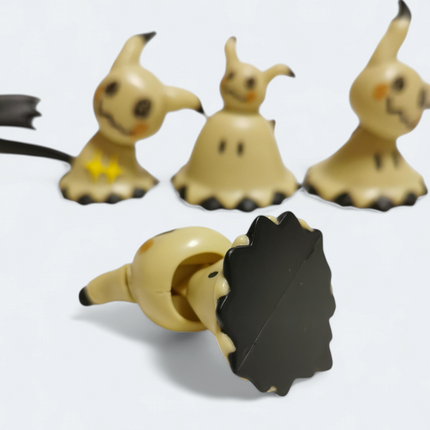 Pokemon Moving Mimikyu 2" Mini Figure – Pull Back Toy Lot of 4 (Bandai, Pre-Owned)
