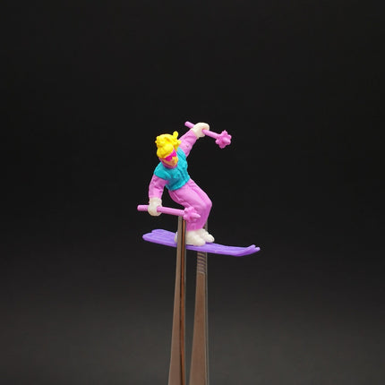 Toy Miniature Skiing Lady in Pink 1" Figure – Dollhouse / Railroad Model (Pre-Owned)