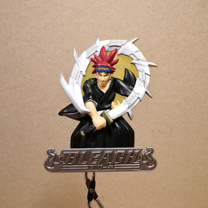 Bandai BLEACH RENJI ABARAI 3" Mini Figure w Mini Stand 2005 Anime Collectible